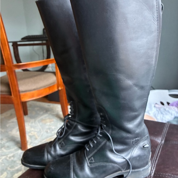 Ariat Black Leather Ankle Boots - Picture 3 of 6